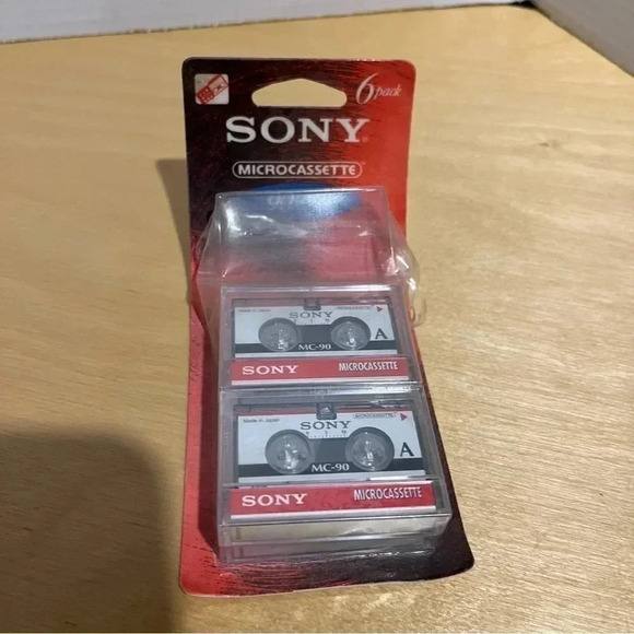 Sony Microcassette Tapes 90 Minutes 4 Pack MC-90 New Old Stock Open Package - Picture 1 of 6